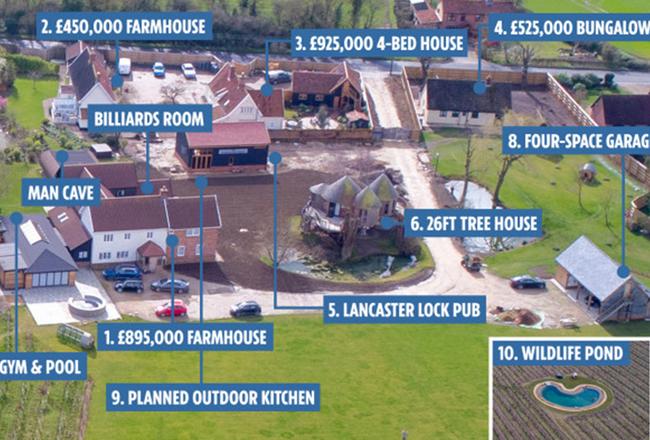 Ed Sheeran’s massive mansion. Picture: BAV Media