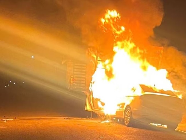 Members of the town rescued a man from a car fire who then went on to stab a 62-year-old man. Picture: SA Police