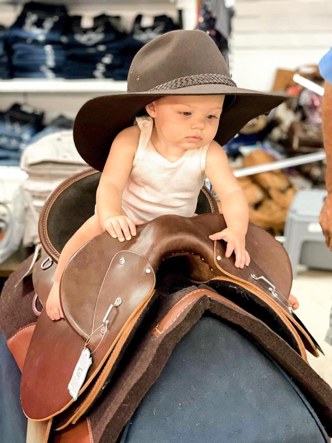 Morgan Riley looks for their new saddle. Picture: Angela Harrison
