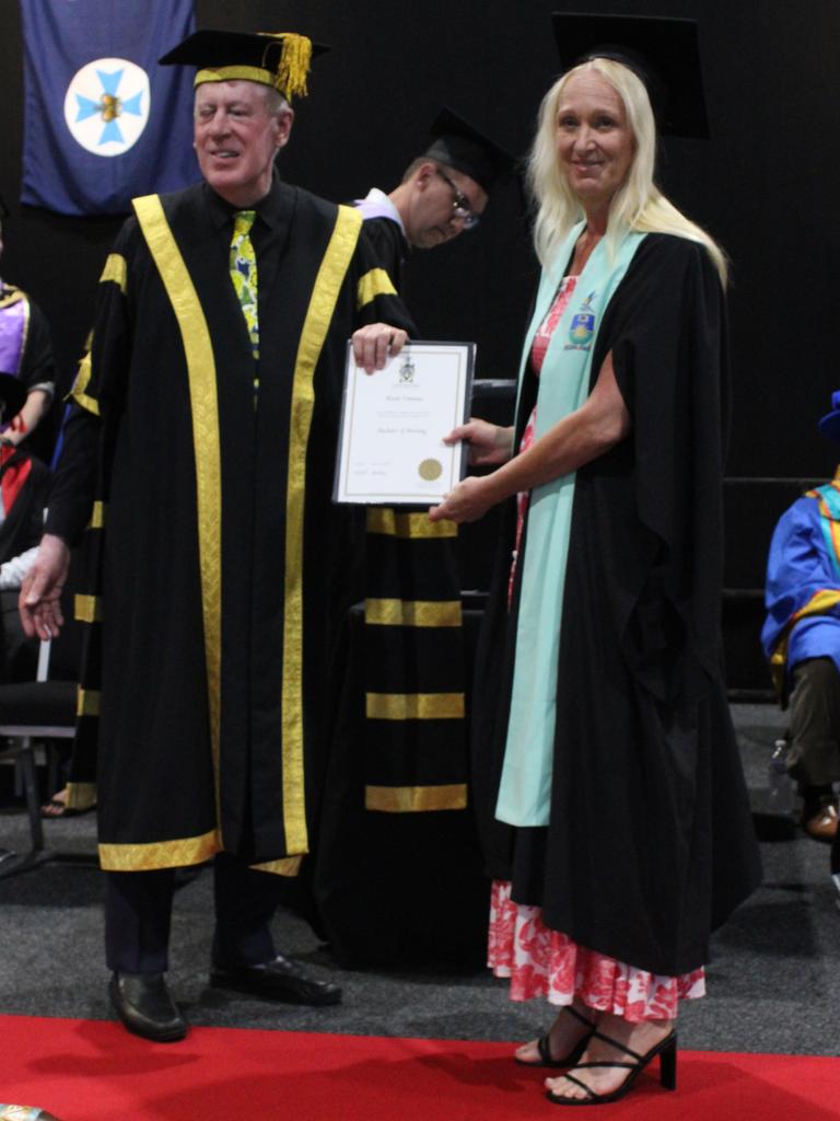 Nicole Timmins graduated with a Bachelor of Nursing at the CQUniversity graduation ceremony in Bundaberg on December 14, 2023.