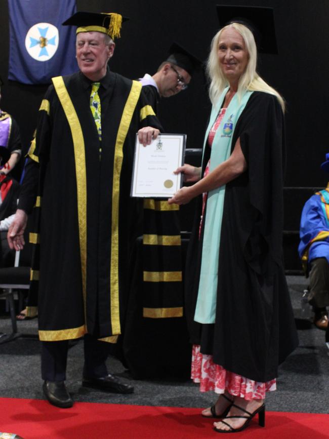 Nicole Timmins graduated with a Bachelor of Nursing at the CQUniversity graduation ceremony in Bundaberg on December 14, 2023.