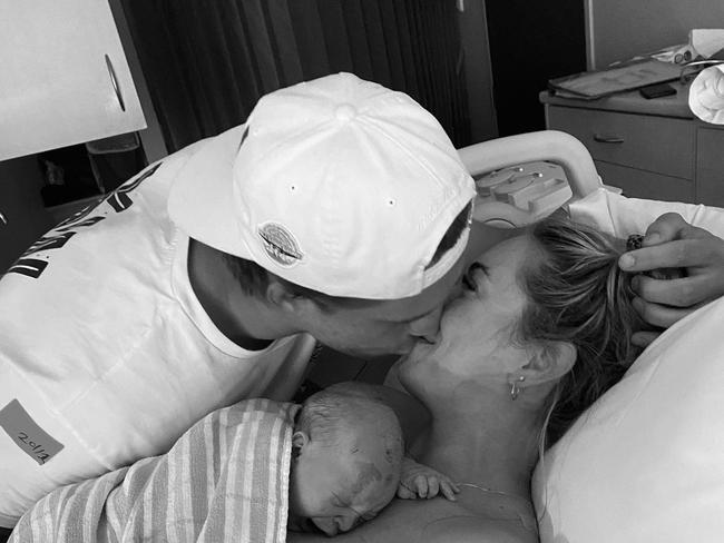 Bianca McMahon and Cameron Munster posted on Instagram about the birth of their first child together "Nothing will ever compare to this moment. Jaxon Kian Munster, you are our perfect little dream come true" Picture Instagram @biancamcmahon