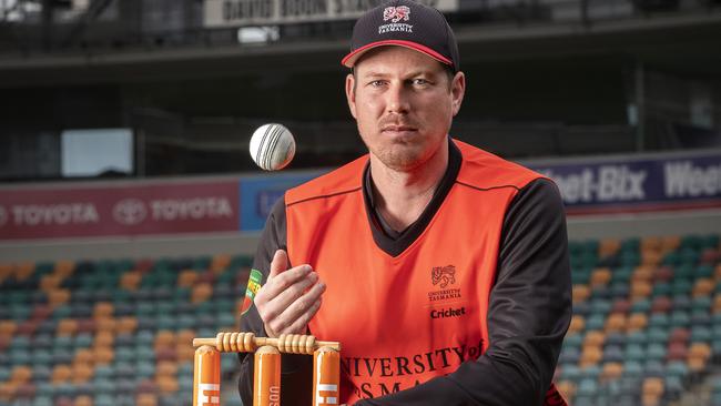 Cricket Tasmania Premier League, University capatain James Faulkner at Blundstone Arena. Picture: Chris Kidd