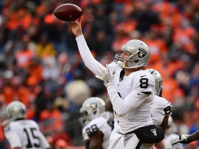 Quarterback Connor Cook #8 of the Oakland Raiders.