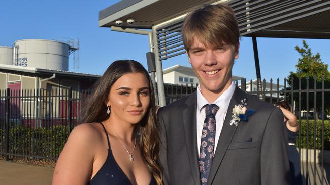 Shakia Eaton-Nash and Andrew McGlashan at the Mackay Northern Beaches State High School formal, on Saturday October 17. Picture: Zizi Averill