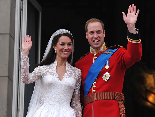 Prince William and Kate Middleton on their wedding day. Picture: John Stillwell-WPA Pool/Getty Images.