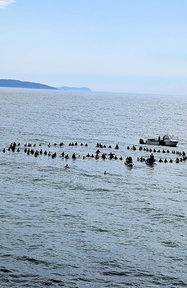 A paddle-out for Mr Saenger was held at the weekend at Boulders Beach, Ballina. Picture: Facebook.