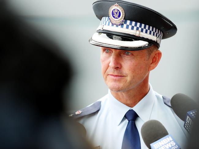 Acting Superintendent Steve Laksa addresses the media on Tuesday afternoon. Picture: Sue Graham