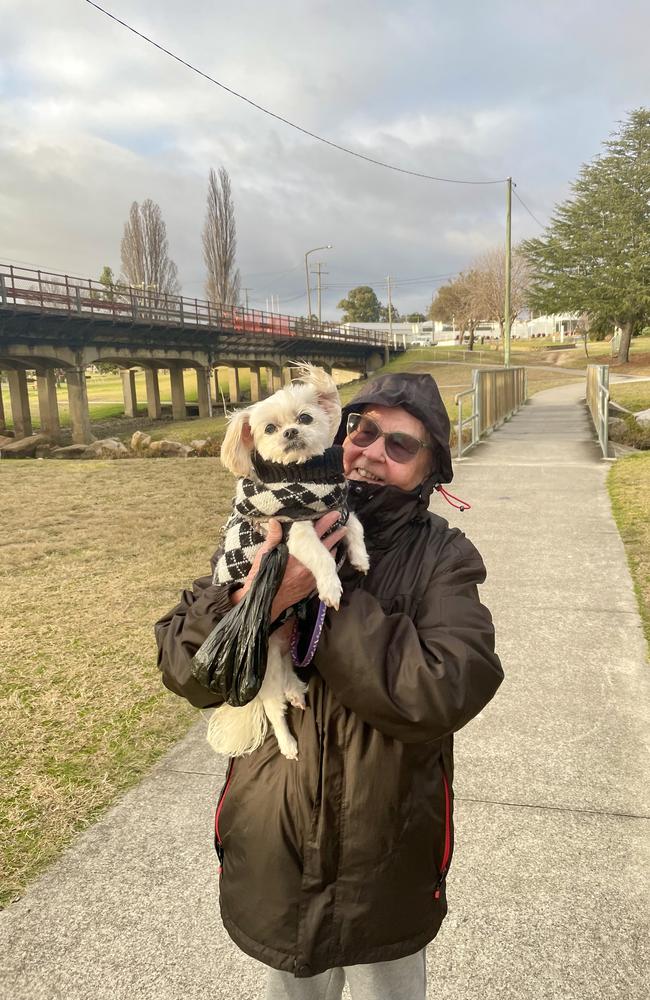 Sandra Paterson and her dog Scruffy from Howard in Stanthorpe. July 16, 2024. (Photo: NRM)