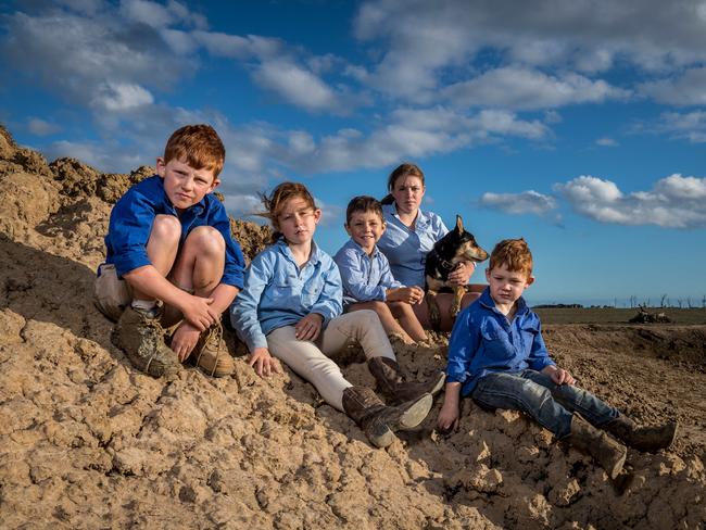 The Anderson family. Picture: Jake Nowakowski