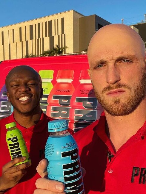 Logan Paul teamed up with fellow YouTube star KSI to create Prime Energy drinks. Source: Instagram/loganpaul-Prime