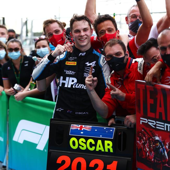 Oscar Piastri won the Formula 2 championship in 2021. (Photo by Mark Thompson/Getty Images)