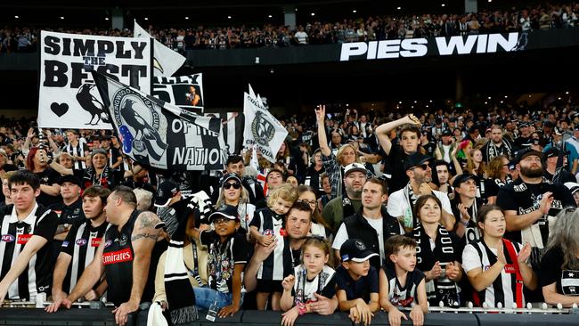 Collingwood fans took aim at Franklin on Sunday. Picture: Getty