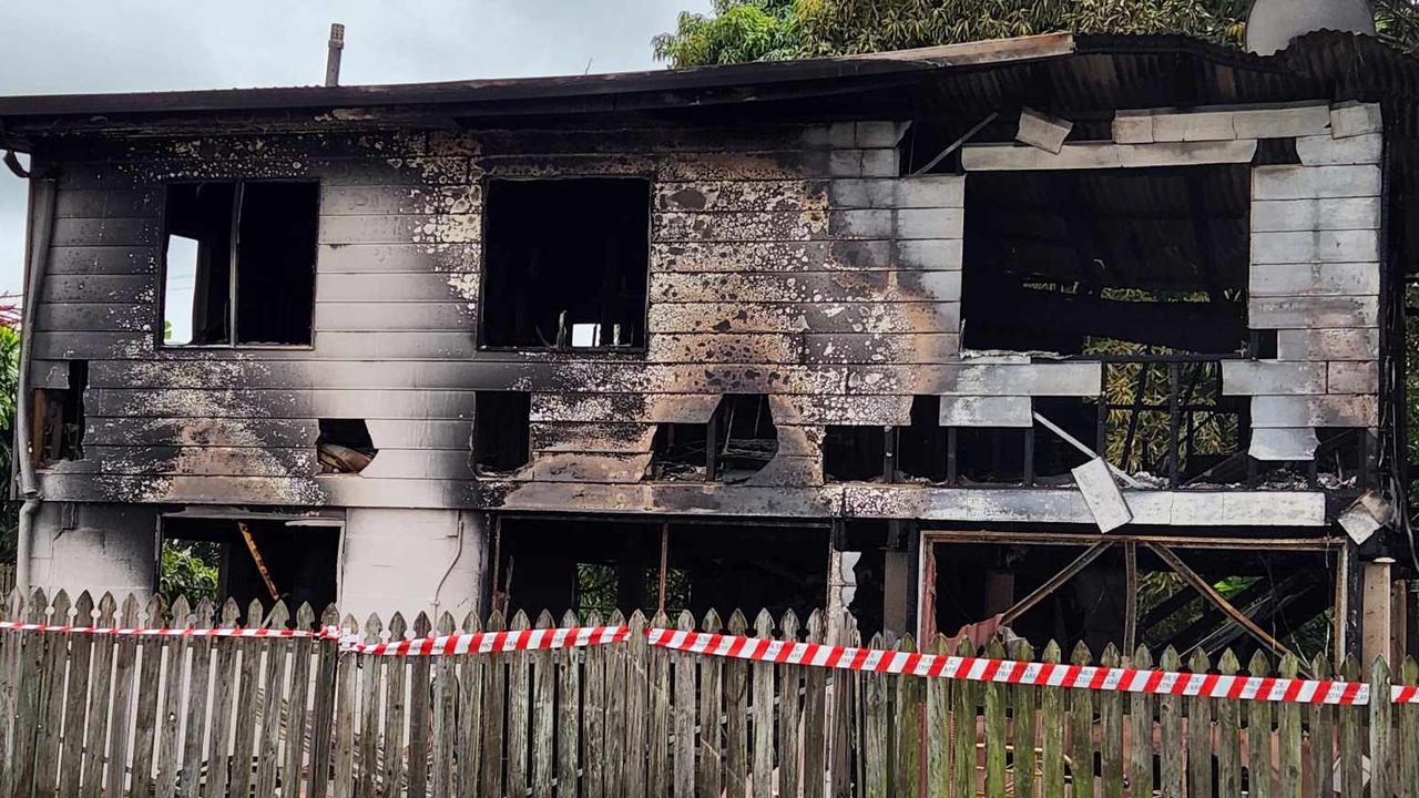 A house has been destroyed by fire at Yeppoon. PHOTOS: Darryn Nufer.