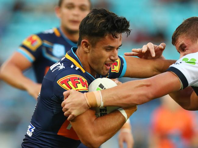 Jesse Arthars in action for the Titans against North Queensland in June. Picture: Chris Hyde/Getty Images