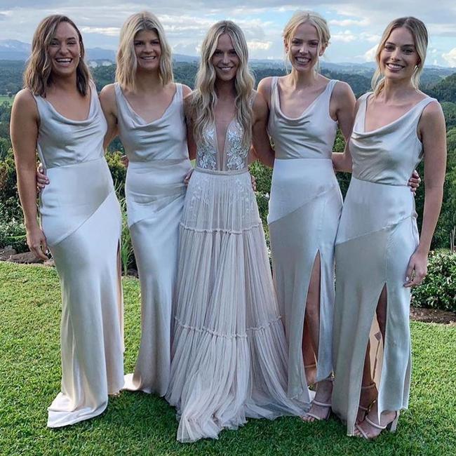 Margot Robbie was a bridesmaid at her friend's wedding in Byron Bay at the weekend. Photo: Instagram