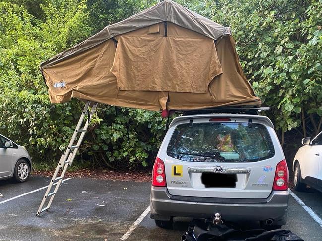 A man has lashed out at people camping illegally in Woods Bay. Picture: Facebook.