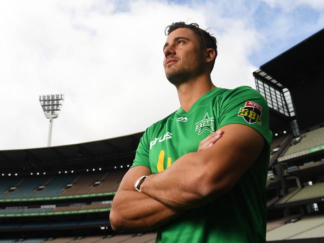 Melbourne Stars batsman Marcus Stoinis. (AAP Image/James Ross) NO ARCHIVING