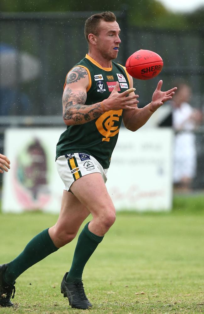 GDFL: North Geelong v Werribee Cent. No 55. Daryle Chesterman for Werribee.