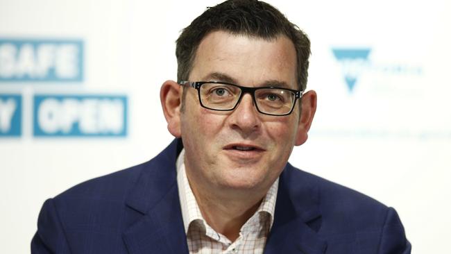 Premier Daniel Andrews has announced the changes to restrictions. Picture: NCA NewsWire/Daniel Pockett