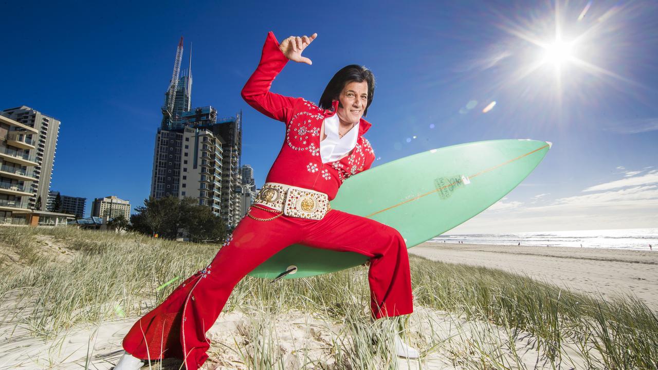 Elvis (Dean Vegas) ahead of the VIVA Surfers Paradise Festival. Picture: NIGEL HALLETT