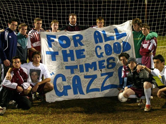 Nathan ‘Gazza’ Garriock’s mates say goodbye.