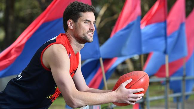 Flagstaff Hill’s captain David Kearsley is likely to pick up some Mail Medal votes after a strong season with the Falcons. Picture: AAP/Keryn Stevens