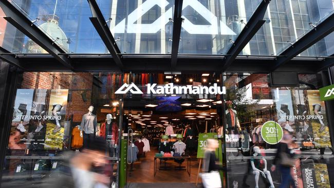 A Kathmandu store in Adelaide. Picture: AAP