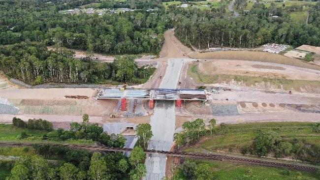 Images of work on the Gympie Bypass captured by Infinity Flights Photography.