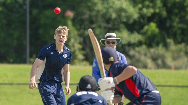 Spinner James Boots ,Under-17 Surfers Paradise Div 2 v Broadbeach Robina Open Div 2 , Picture: Glenn Campbell