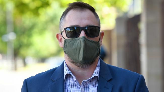 Stewart Iain Berry outside the Adelaide Magistrates Court. Picture: NCA NewsWire / Naomi Jellicoe.