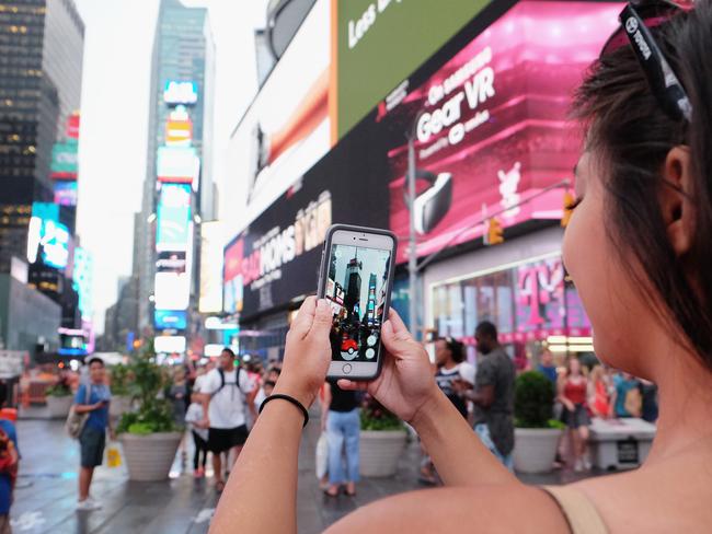 The Pokemon Go craze has hit all over the world including New York City. Picture: Mike Coppola/Getty Images