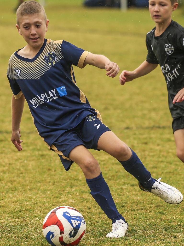 U/10Ã•s Logan FC V Bundaberg in the Premier Invitational Football Carnival at Nerang. Picture: Glenn Campbell