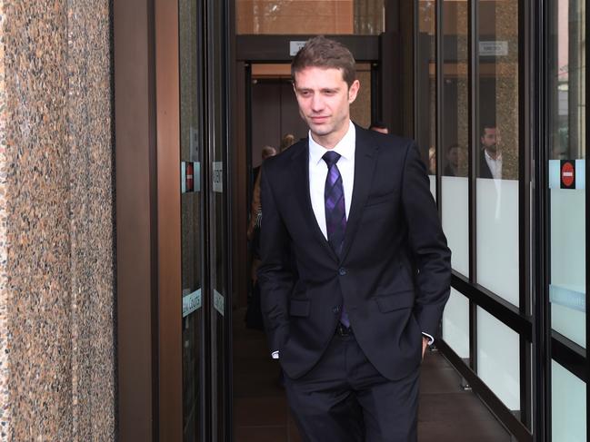 Joshua Kitson leaves the Supreme Court following a sentence hearing in Sydney.