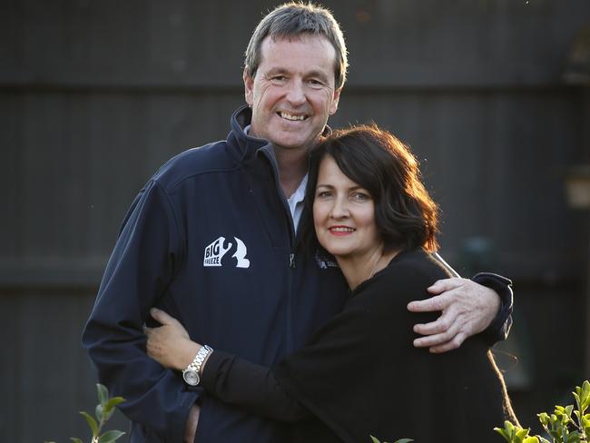 Catherine Baker and Neale Daniher. Picture: David Caird