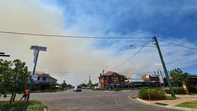 Member for Callide in the Queensland parliament Bryson Head shared pictures of the fires and smoke around Miles. Picture: Bryson Head MP