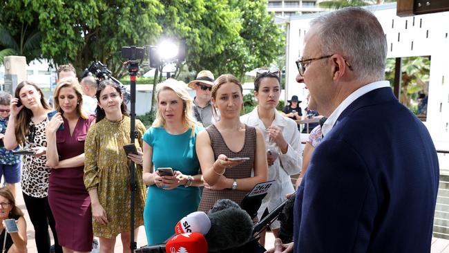 Opposition Leader Anthony Albanese announced a $14.8 million grant for Melanoma Institute Australia on Friday. Picture: Toby Zerna