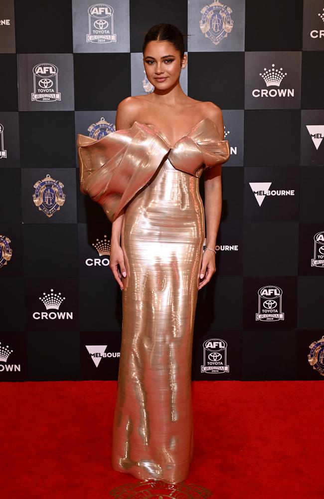 Parish Bishop arrives ahead of the 2024 Brownlow Medal. Picture: Quinn Rooney/Getty Images