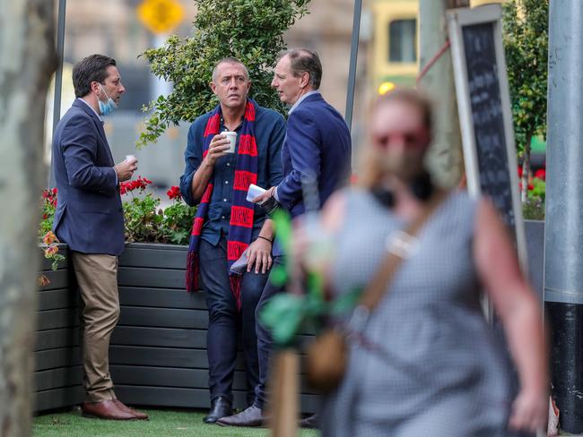 Former Liberal Leader Matthew Guy, Mitch Catlin and Deputy Liberal Leader David Southwick. Picture: Tim Carrafa