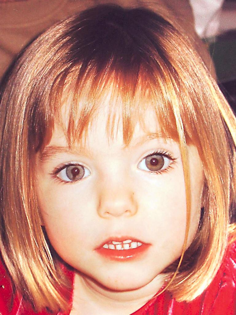 British missing child Madeleine McCann, three, who was taken from a Portuguese resort. Picture: Supplied