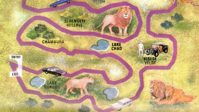 A map of one of the African Lion Safari locations. Picture: News Corp Australia 