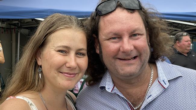 Nikita Byron and Aaron Penn at the Gympie races on Saturday November 25, 2023.