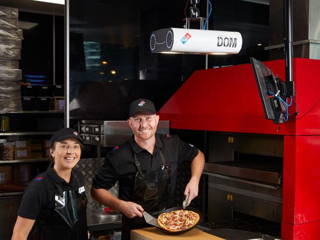 Domino's ANZ CEO Nick Knight with the Pizza Checker. Picture: Supplied