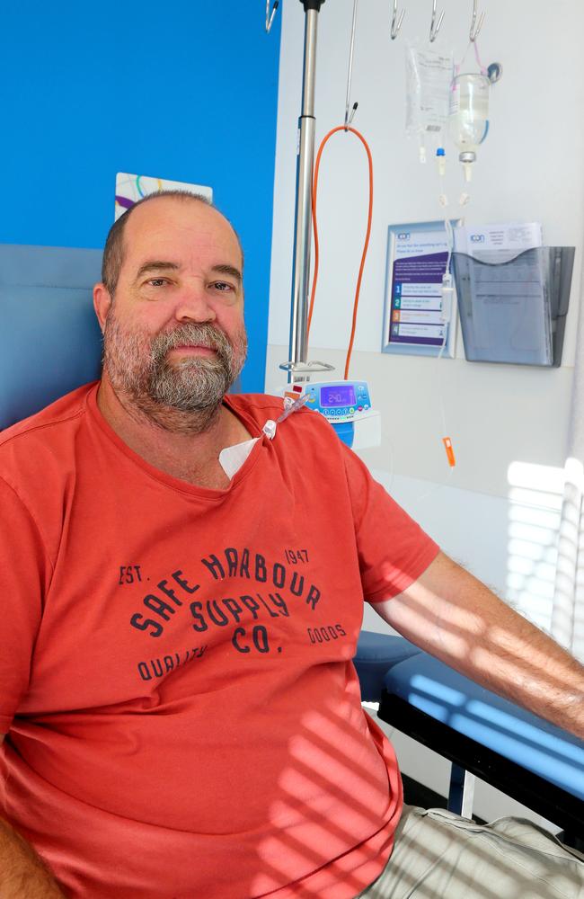 Damien Holt at the Icon Cancer centre in Chermside. Chermside. Picture David Clark