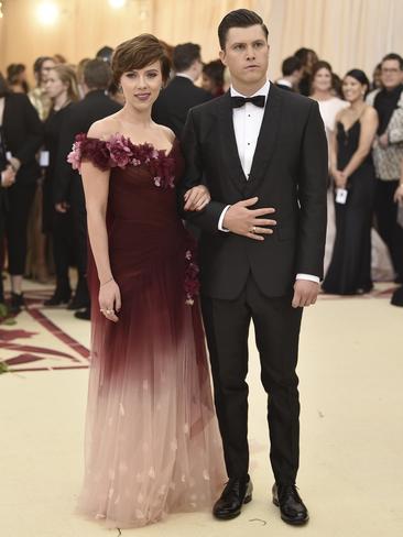 Scarlett Johansson and Colin Jost at the 2018 Met Gala. Picture: Getty