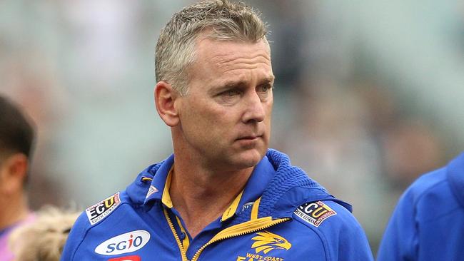 Adam Simpson wasn’t happy with how Michael Christian handled Nic Naitanui’s suspension. Picture: AAP