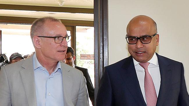 Jay Weatherill with Sanjeev Gupta.