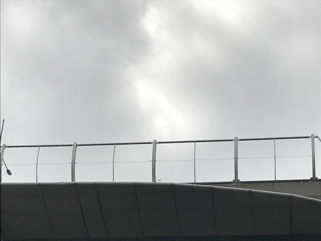 The section of the Bolte Bridge is fenced off.