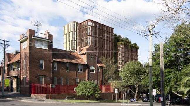 The development backs on to residential homes in Wollstonecraft.