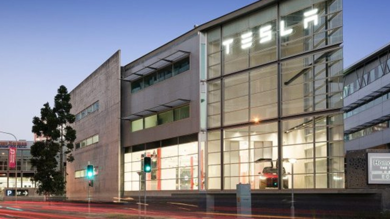 Lloyd Group built a showroom for Tesla in Fortitude Valley.